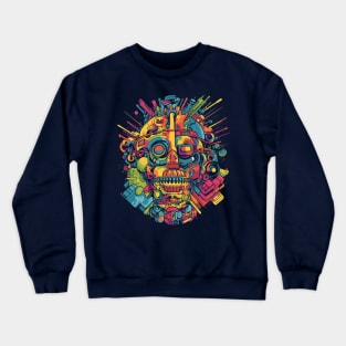 Abstract Sci Fi Robot Crewneck Sweatshirt